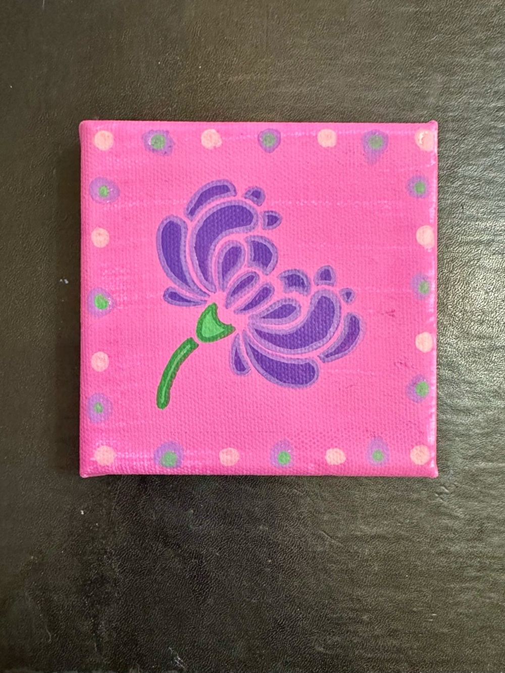 Hand Crafted Floral Painting - Picture 3 of 3